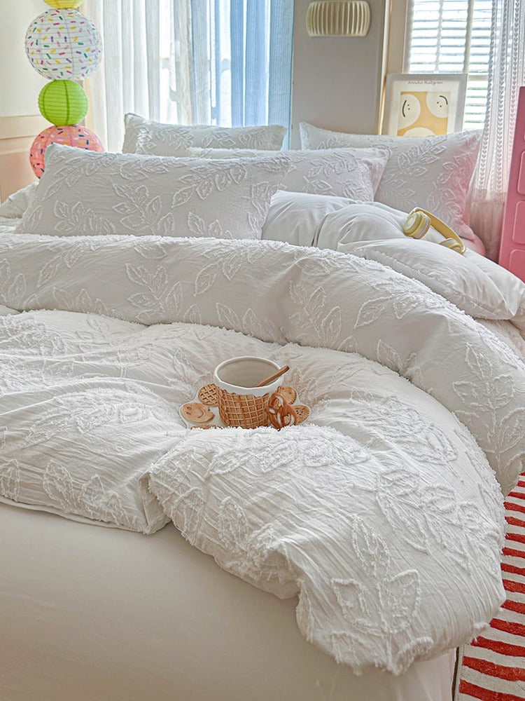 Leafwork Clip-Jacquard Bedding Set original reference image 7