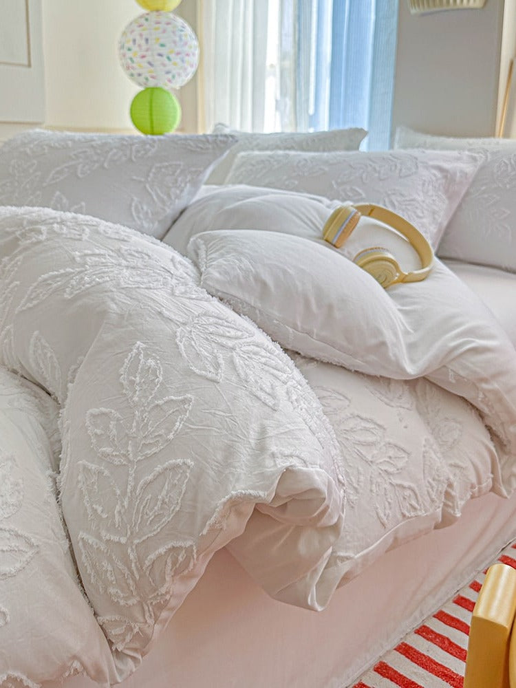 Leafwork Clip-Jacquard Bedding Set original reference image 8