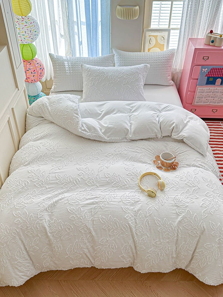 Leafwork Clip-Jacquard Bedding Set original reference image 11