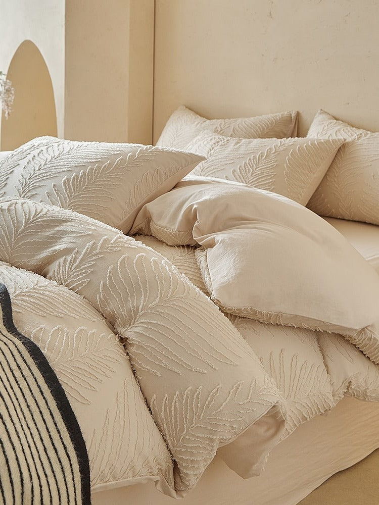 Leafwork Clip-Jacquard Bedding Set original reference image 25