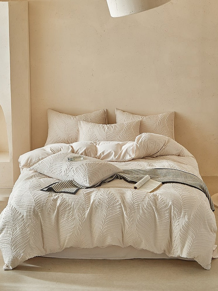 Leafwork Clip-Jacquard Bedding Set original reference image 27