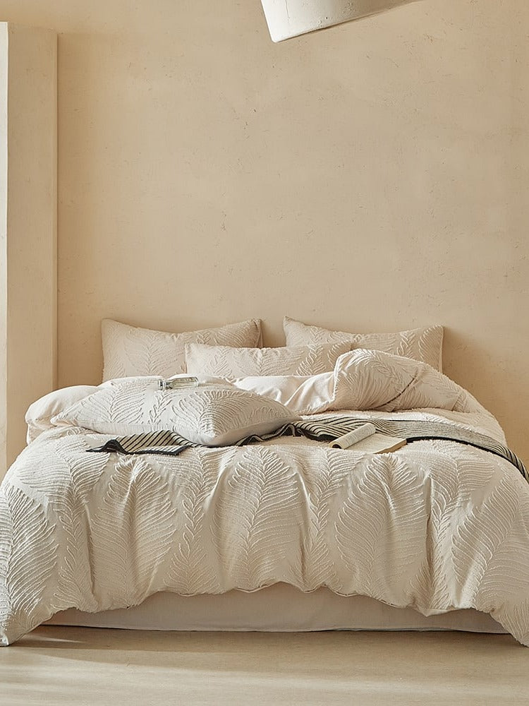 Leafwork Clip-Jacquard Bedding Set original reference image 30