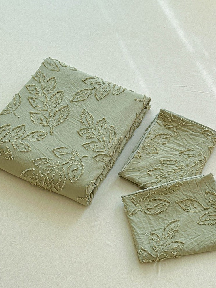 Leafwork Clip-Jacquard Bedding Set original reference image 32