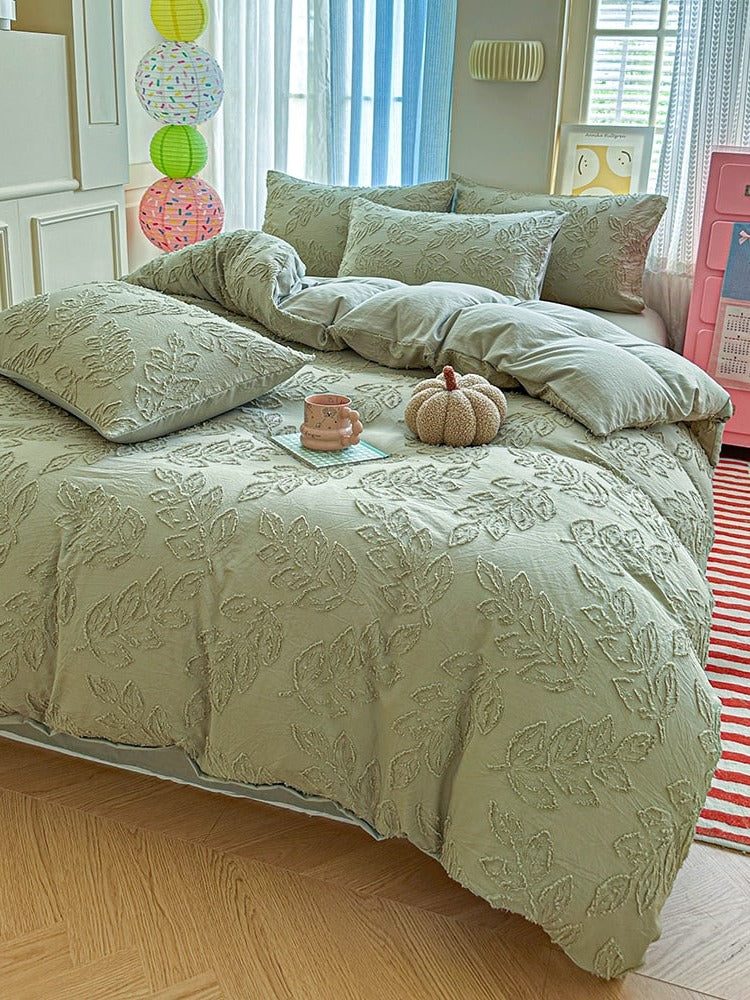 Leafwork Clip-Jacquard Bedding Set original reference image 35