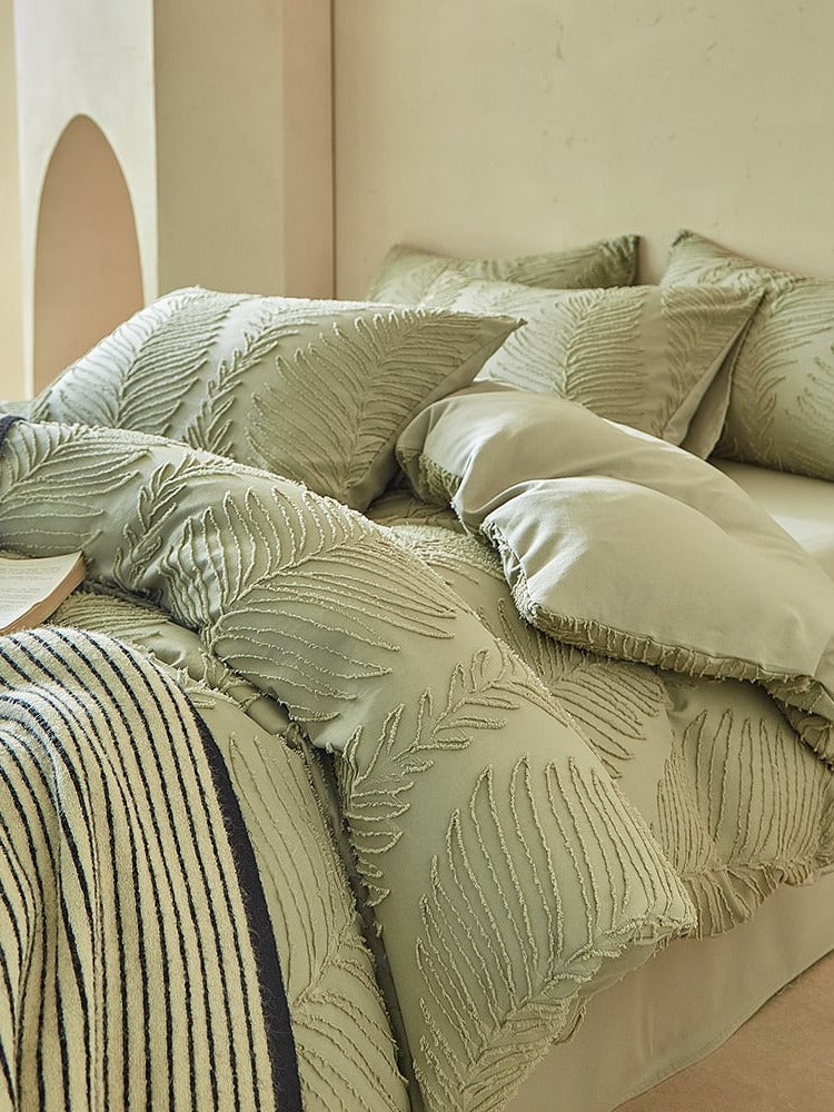 Leafwork Clip-Jacquard Bedding Set original reference image 37
