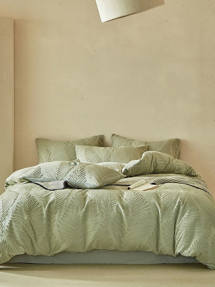 Leafwork Clip-Jacquard Bedding Set original reference image 38