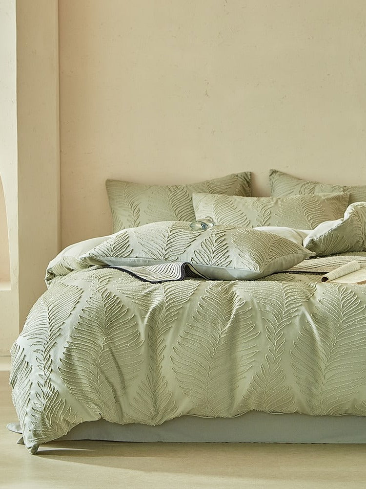 Leafwork Clip-Jacquard Bedding Set original reference image 40