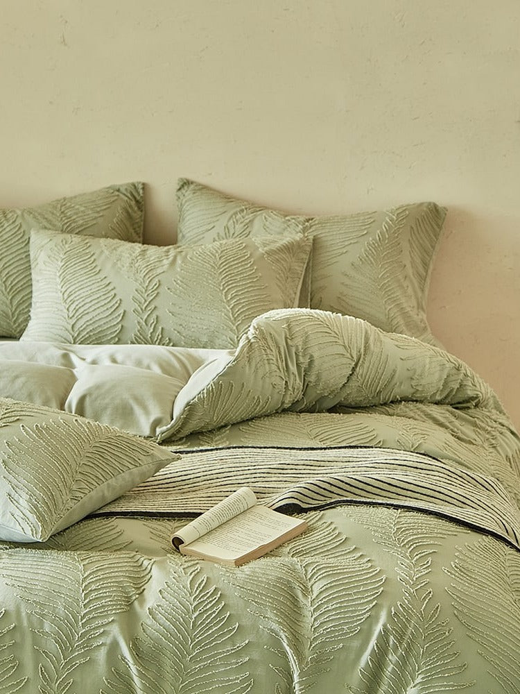 Leafwork Clip-Jacquard Bedding Set original reference image 41