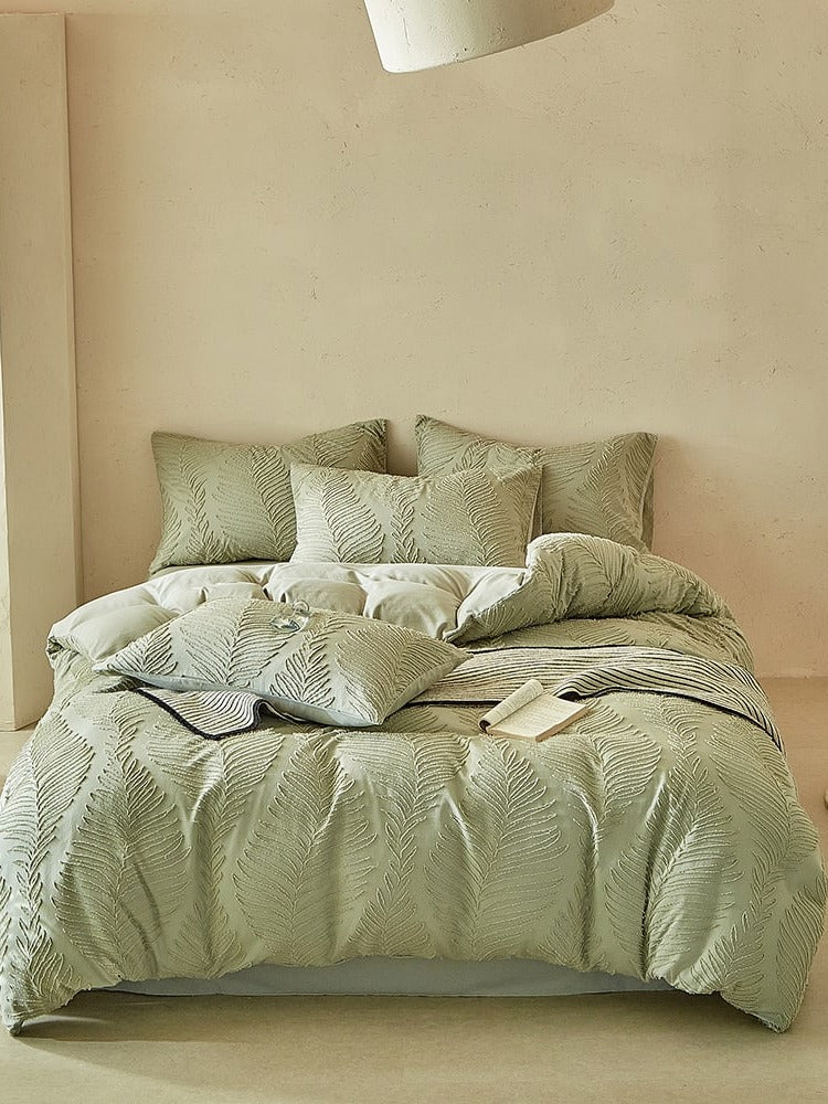 Leafwork Clip-Jacquard Bedding Set original reference image 42