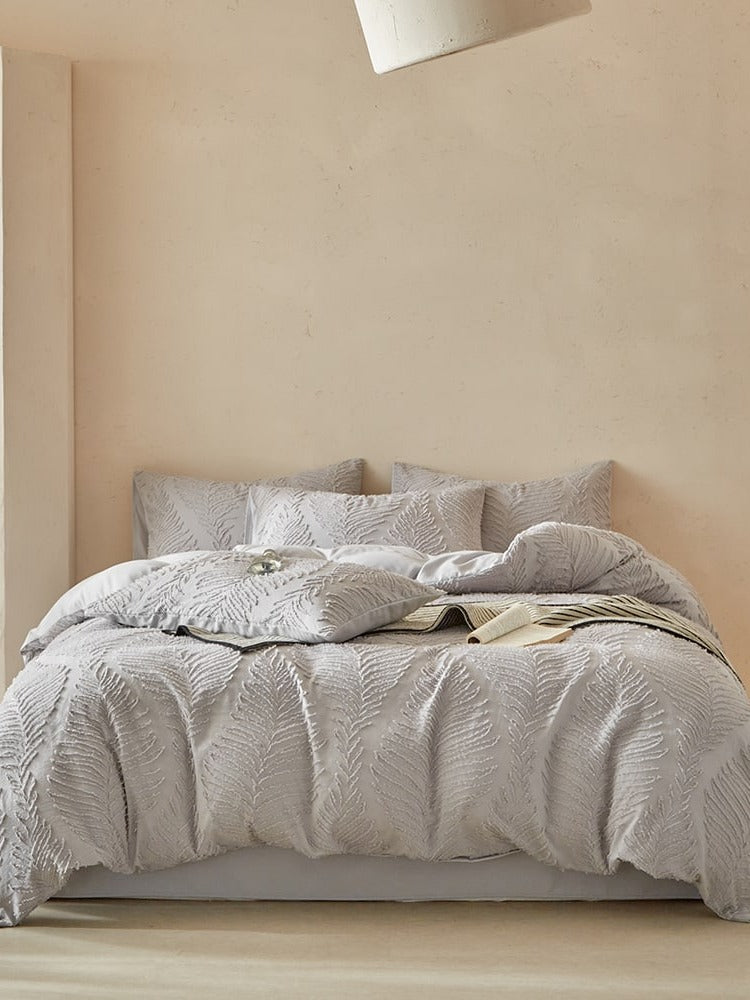 Leafwork Clip-Jacquard Bedding Set original reference image 48