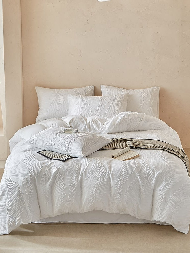 Leafwork Clip-Jacquard Bedding Set original reference image 56
