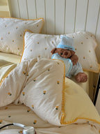 Meadow Embroidered Double-Gauze Duvet Cover Set original reference image 3