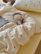 Meadow Embroidered Double-Gauze Duvet Cover Set original reference image 5