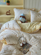 Meadow Embroidered Double-Gauze Duvet Cover Set original reference image 6