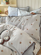 Meadow Embroidered Double-Gauze Duvet Cover Set original reference image 15