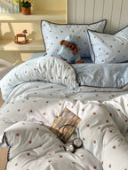 Meadow Embroidered Double-Gauze Duvet Cover Set original reference image 18