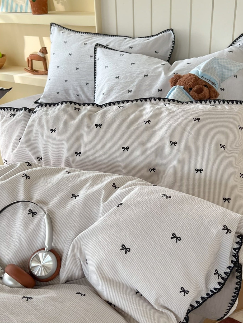 Meadow Embroidered Double-Gauze Duvet Cover Set original reference image 21