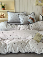 Meadow Embroidered Double-Gauze Duvet Cover Set original reference image 22