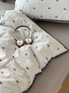 Meadow Embroidered Double-Gauze Duvet Cover Set original reference image 23