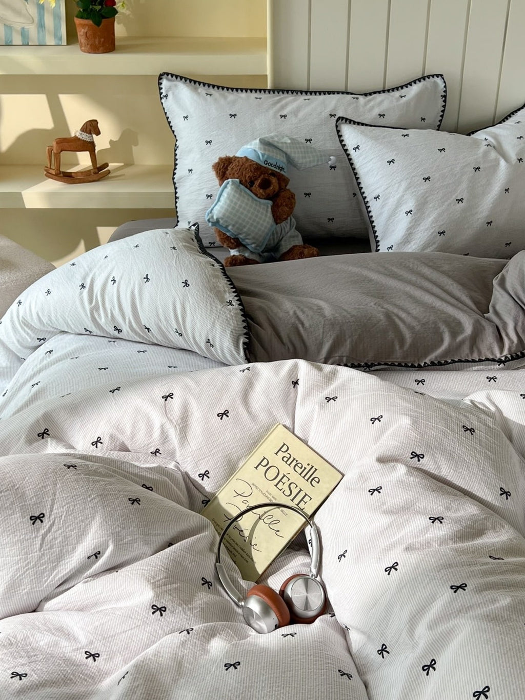 Meadow Embroidered Double-Gauze Duvet Cover Set original reference image 24