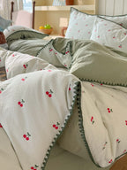 Meadow Embroidered Double-Gauze Duvet Cover Set original reference image 31