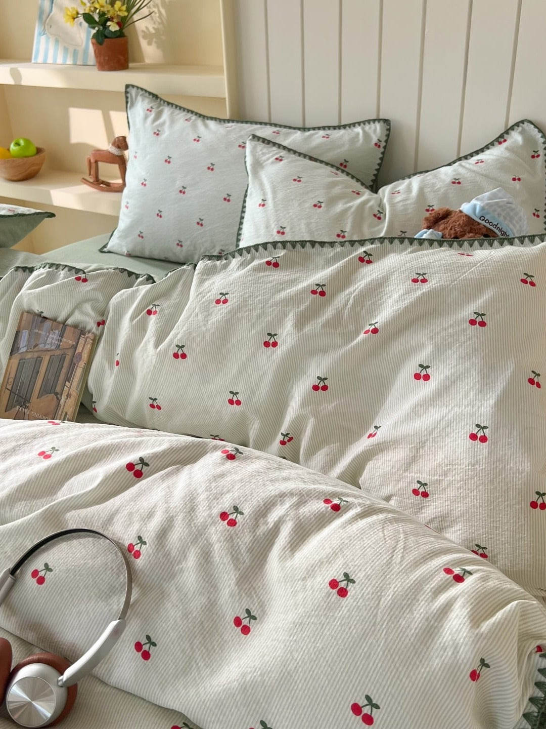 Meadow Embroidered Double-Gauze Duvet Cover Set original reference image 33