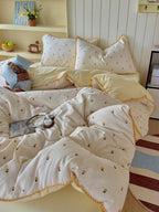 Meadow Embroidered Seersucker Clip-Jacquard Bedding Set original reference image 1