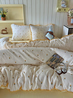 Meadow Embroidered Seersucker Clip-Jacquard Bedding Set original reference image 4