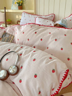 Meadow Embroidered Seersucker Clip-Jacquard Bedding Set original reference image 27