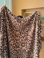 Pom-Pom Leopard Plush Throw Blanket original reference image 16