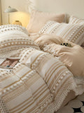 Pom Stripe Tassel Bedding Set original reference image 6
