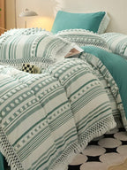 Pom Stripe Tassel Bedding Set original reference image 14