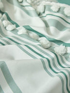 Pom Stripe Tassel Bedding Set original reference image 16