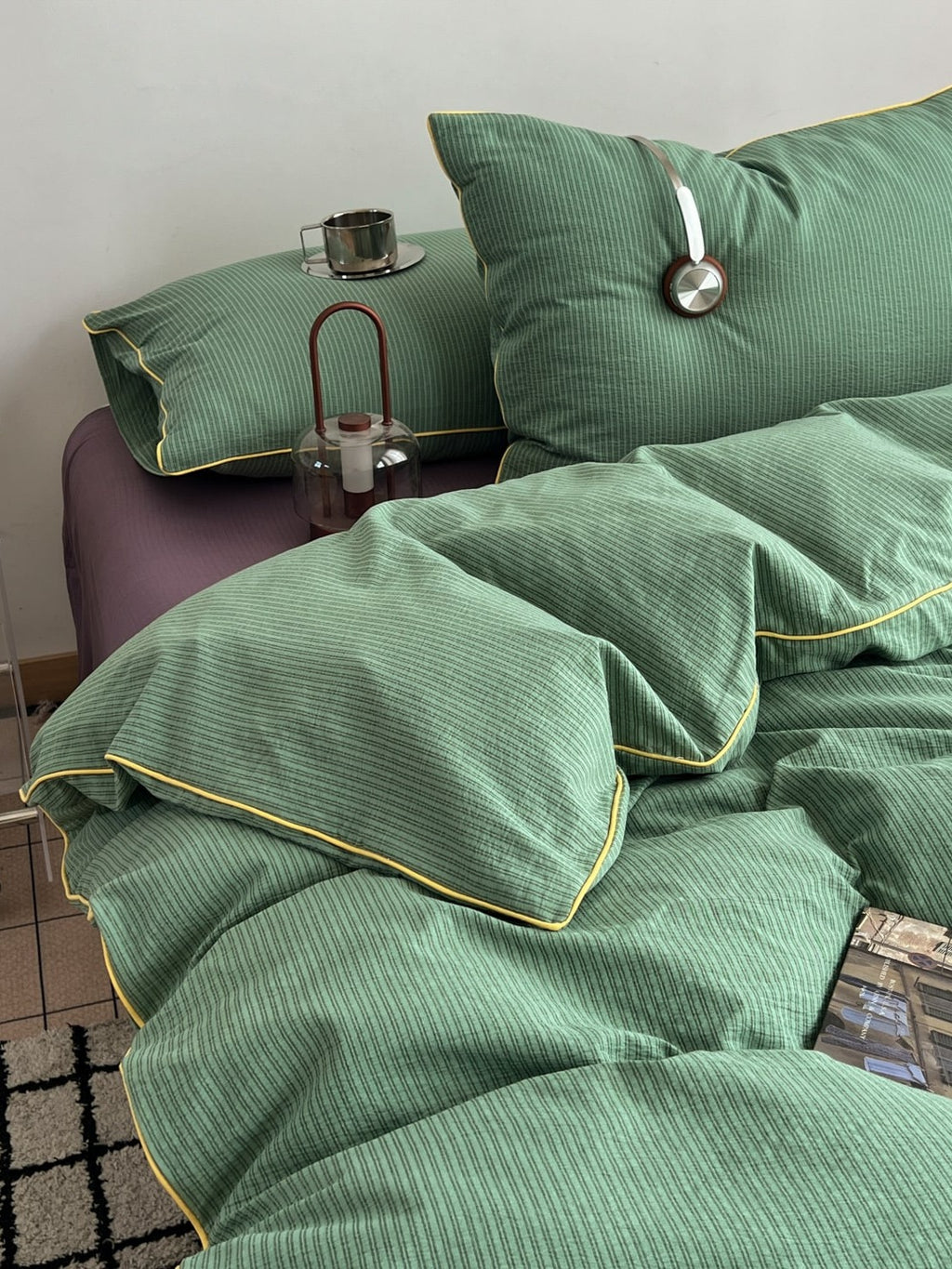 Quiet Piping Colorblock Bedding Set original reference image 13