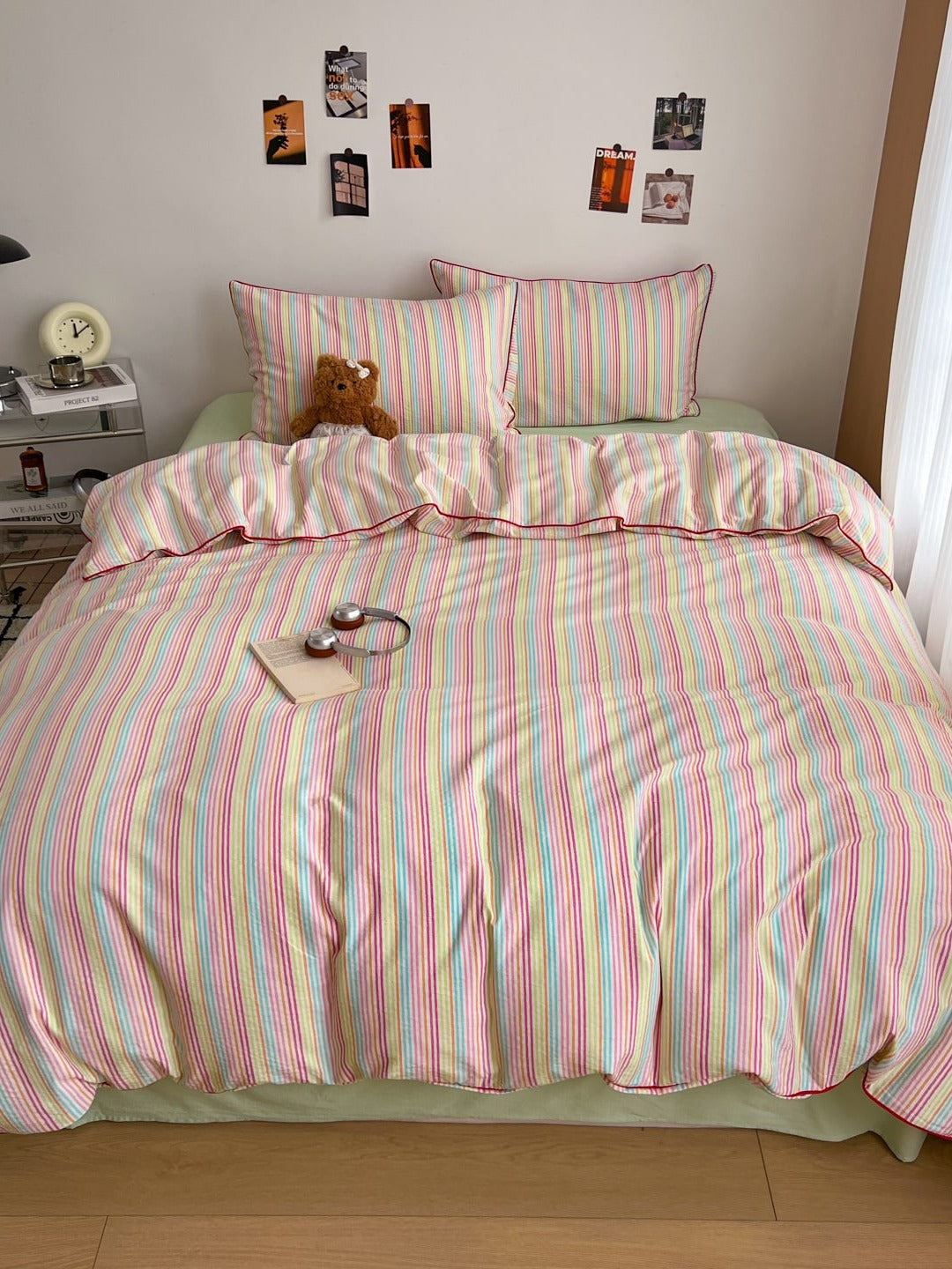 Quiet Piping Colorblock Duvet Cover Set original reference image 1