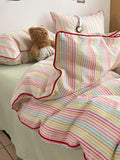 Quiet Piping Colorblock Duvet Cover Set original reference image 6