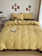 Quiet Piping Colorblock Duvet Cover Set original reference image 7