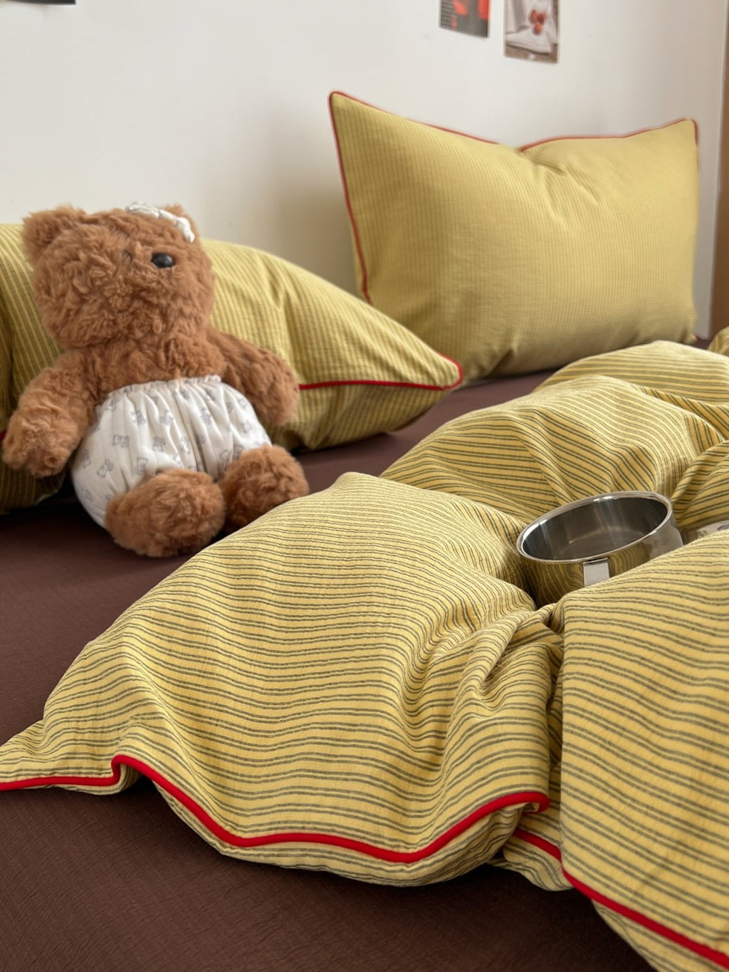 Quiet Piping Colorblock Duvet Cover Set original reference image 9