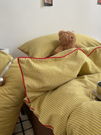 Quiet Piping Colorblock Duvet Cover Set original reference image 10