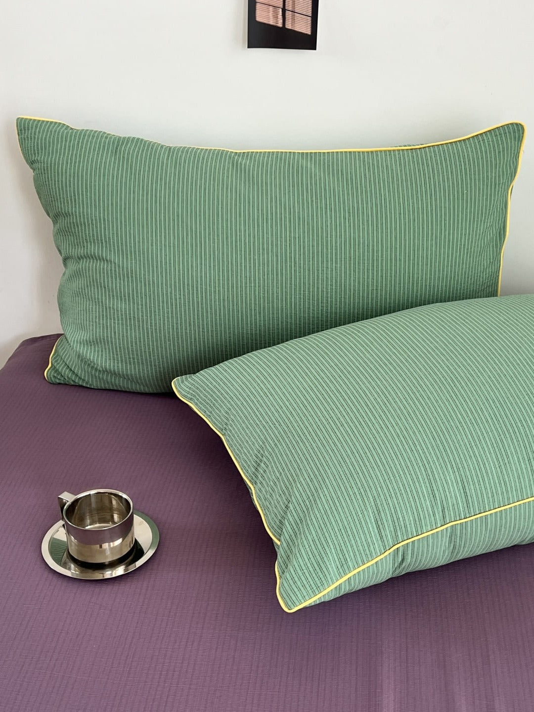 Quiet Piping Colorblock Duvet Cover Set original reference image 17