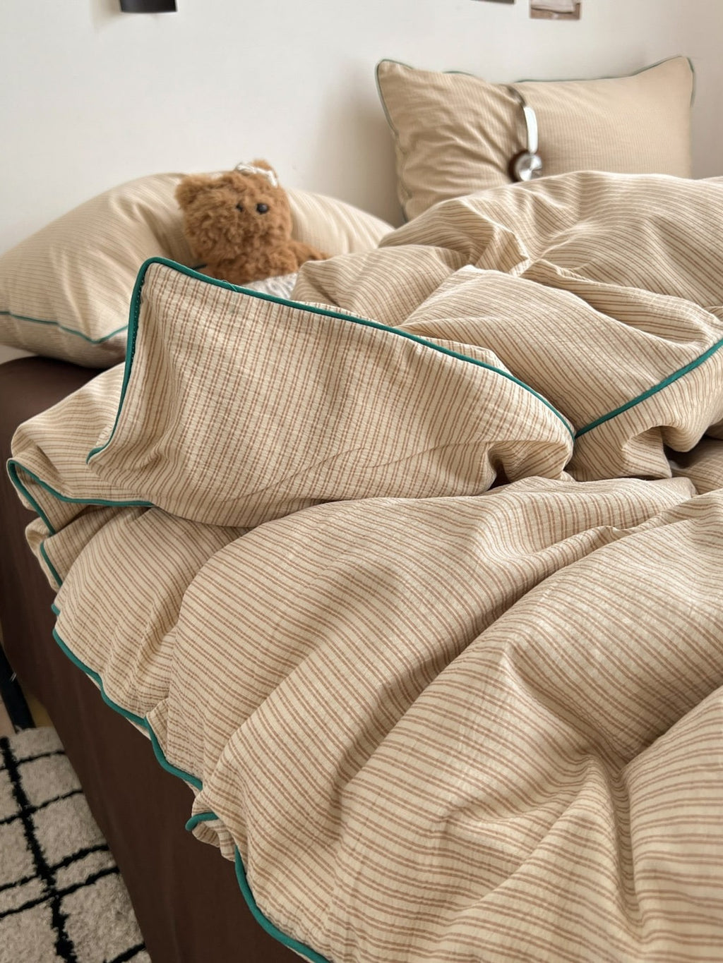 Quiet Piping Colorblock Duvet Cover Set original reference image 20