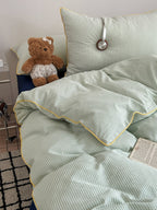 Quiet Piping Colorblock Duvet Cover Set original reference image 25