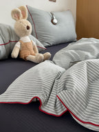Quiet Piping Colorblock Duvet Cover Set original reference image 33