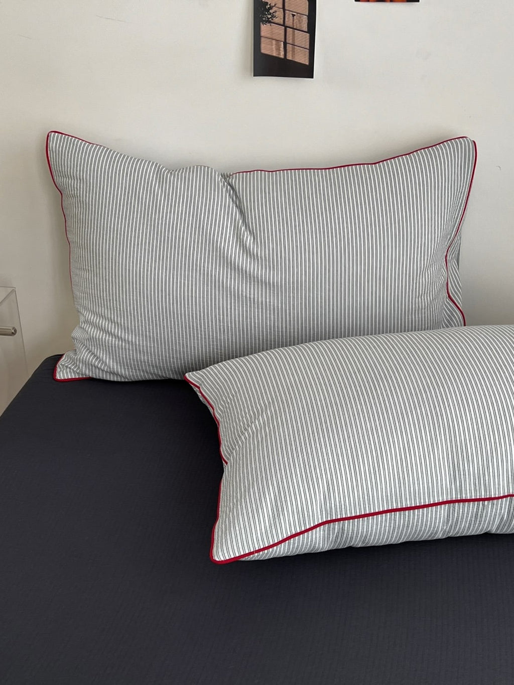 Quiet Piping Colorblock Duvet Cover Set original reference image 35