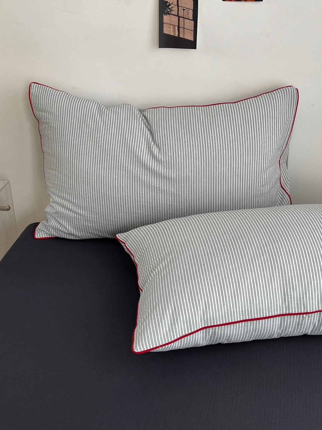 Quiet Piping Colorblock Duvet Cover Set original reference image 35