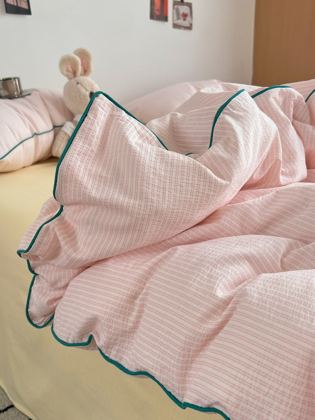 Quiet Piping Colorblock Duvet Cover Set original reference image 44