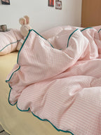 Quiet Piping Colorblock Duvet Cover Set original reference image 44