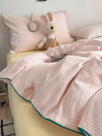 Quiet Piping Colorblock Duvet Cover Set original reference image 45
