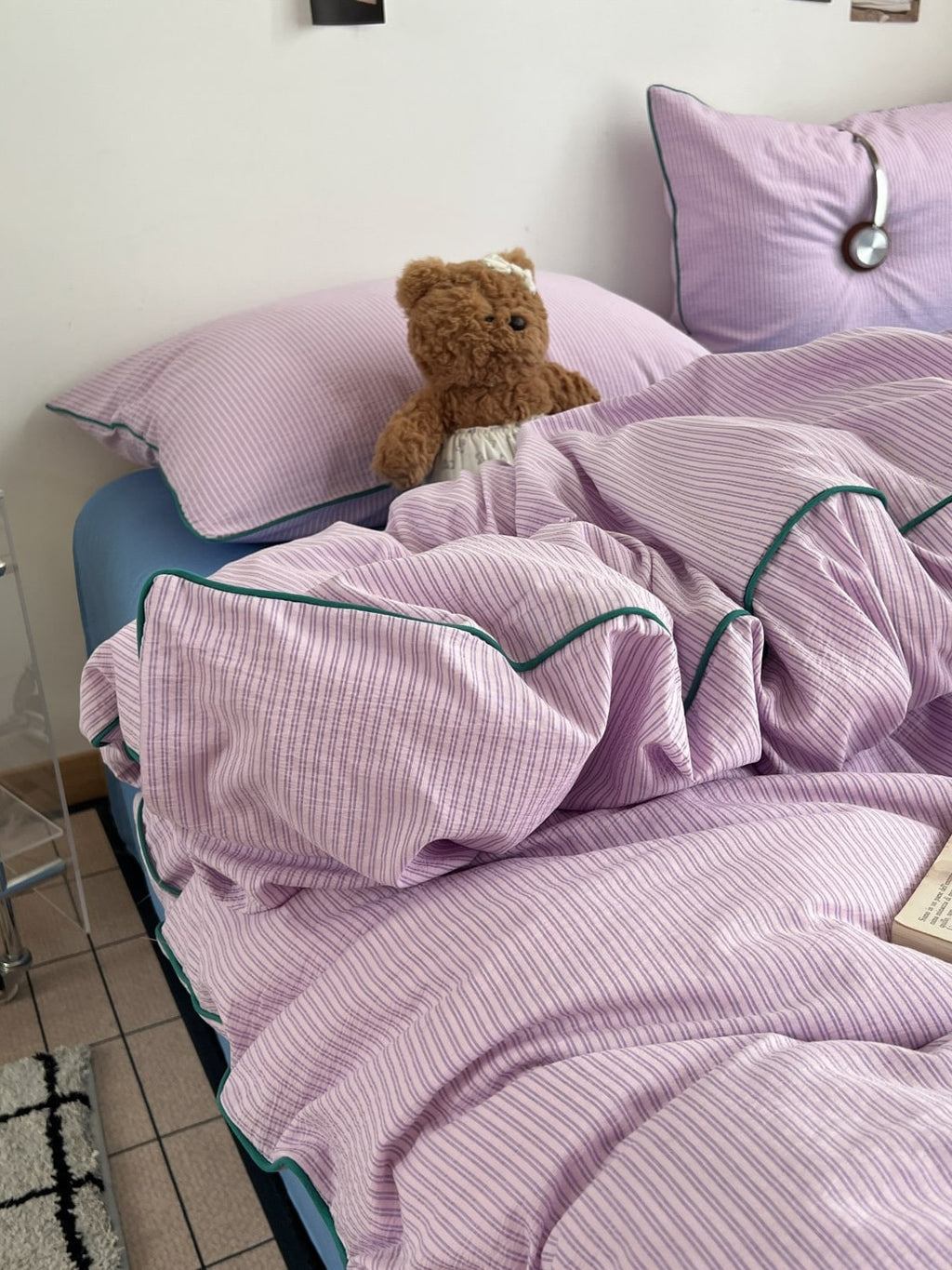Quiet Piping Colorblock Duvet Cover Set original reference image 56