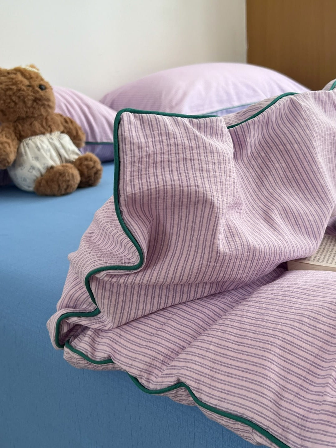 Quiet Piping Colorblock Duvet Cover Set original reference image 60